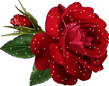 Fleur rouge Scintillante